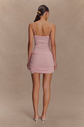 Laurie Twist Knit Mini Dress - Baby Pink